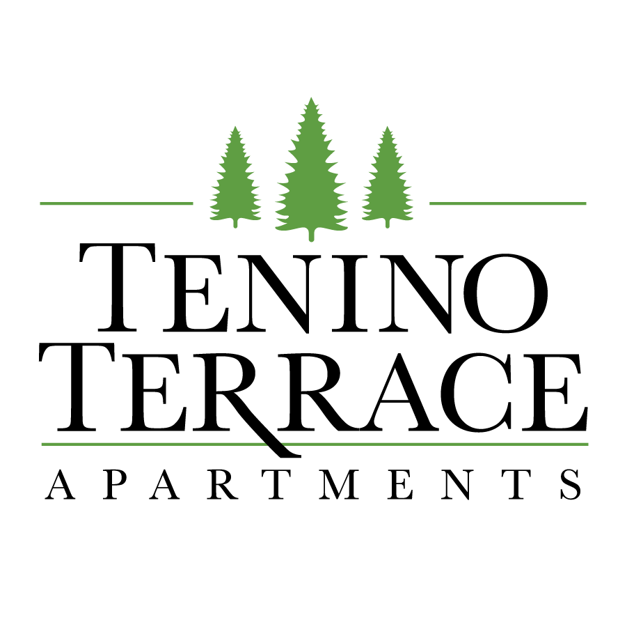 a green logo with the words texting terrace apartments on it